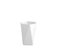 H&H Bicchiere Bagno in Plastica Colore Bianco Forma Esagonale 11cm