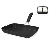 H&H Bistecchiera con rivestimento antiaderente quadrata cm. 28