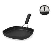 H&H Bistecchiera con rivestimento antiaderente quadrata cm. 28x28