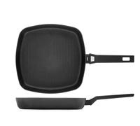 H&H Bistecchiera Titan in alluminio con rivestimento antiaderente pfluon nero.