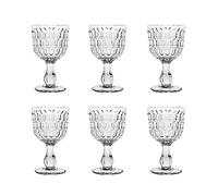 H&H Blow Set 6 Calici in Vetro, Trasparente, 30cl