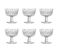 H&h set 6 coppe gelato blow in vetro trasparente cl 28