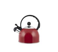 H&H Bollitore con Fischio, Acciaio Inox, Rosso, 1,5Lt, Induzione
