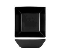 H&H Boston Piatto Fondo, Nero, Quadrato 17 x 17, Stoneware, 1 Pezzo