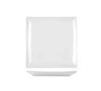 H&H Boston Piatto Frutta, Bianco, Quadrato 18 x 18, Stoneware