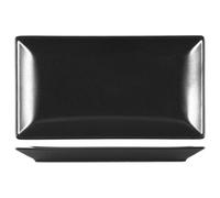 H&H Boston Piatto Rettangolare 25 x 15, Nero, Stoneware