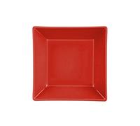 H&H Boston Set 6 Piatti Fondi, Stoneware, Corallo, Quadrato, 17x17 cm