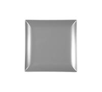 H&H Boston Set 6 Piatti Frutta, Stoneware, Grigio, Quadrato, 18x18 cm