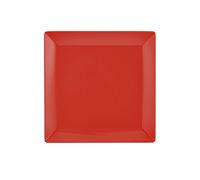H&H Boston Set 6 Piatti Piani, Stoneware, Corallo, Quadrato, 24x24 cm