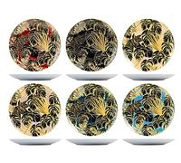 H&H Botanic Winter Set 6 Piatti Piani in Porcellana 27cm, Eleganti, Moderni e Raffinati