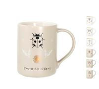 H&H Botanicum Set 6 Mug in New Bone China, 415cc, Colazione, Decorate
