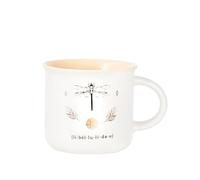 H&H Botanicum Set 6 Tazze Caffè in New Bone China, 160cc, Colazione, Decorate