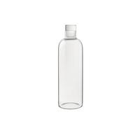 H&H Bottiglia in Vetro Borosilicato Trasparente - 0,80 Litri | Con Tappo a Guarnizione | Lavabile in Lavastoviglie, Non Adatta a Bevande Gassate
