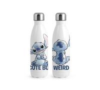 H&H Bottiglia Termica Stitch Sketch, 500 ml, Acciaio Inox 18/10, Isolamento 12 Ore Caldo/6 Ore Freddo
