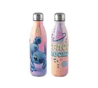 H&H Bottiglia Termica Stitch Space, 500 ml, Acciaio Inox 18/10, Isolamento 12 Ore Caldo/6 Ore Freddo