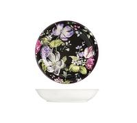 H&H Set 12 Piatti Fondi Bouquet In Porcellana Cm 21