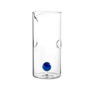 H&h caraffa in vetro borosilicato con sfera blu lt 1,4