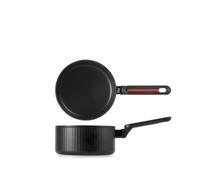 H&H by Bruno Barbieri, Casseruola 1 Manico Antiaderente Voyage 16 cm - Rivestimento Pfluon, Design Elegante, Adatta per Induzione