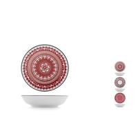 H&H by Bruno Barbieri, Collezione Nomad - Set di 12 Ciotoline, Diametro 10 cm, Pattern Etnici e Geometrici, Mix&Match, Perfette per Fingerfood, Antipasti, Tapas, Lavabili in Lavastoviglie