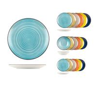 Servizio 18 piatti colorati Caribe in stoneware
