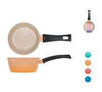 H&H Casseruola 1 Manico Joyful Way Assortita Cm 16, Nero