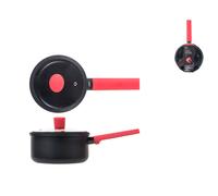 H&H Casseruola 1M Antiaderente Pulse Coperchio Cm20, Nero