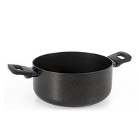 H&H Casseruola 2 manici Quantum in alluminio con rivestimento antiaderente nero