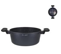 H&H Casseruola a due manici Vortex by Bruno Barbieri in alluminio coniato, 24