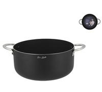 H&H Casseruola bassa 2 manici MasterPlus Bruno Barbieri in alluminio con cm. 28