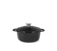H&H Casseruola in Ghisa, Tonda, Con Coperchio, 22cm