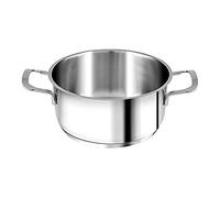 H&H Casseruola 2 Manici Elodie in Acciaio Inox con Fondo Induzione, Grigio, cm 18, Lt 2,5 - 2962218