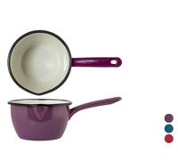 H&H Casseruola Smaltata Con Beccuccio, Ø Cm14