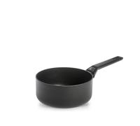 H&H Casseruola Titan 1 Manico in Alluminio con Rivestimento Antiaderente Pfluon, 16 cm, Colore Nero, Adatta a Tutti i Piani Cottura - Incluso Induzione e Vetroceramica, PFOA Free