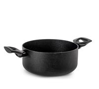 H&H Casseruola Ttian in alluminio con rivestimento antiaderente pfluon nero cm.