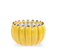 H&H Centrotavola Banana in Stoneware Decorata - Fruttiera o Porta Oggetti da Tavola - Ceramica Resistente - 17x10h cm - Design Frutta Originale