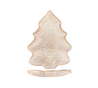 H&H Centrotavola in Vetro a Forma di Albero, Colori Assortiti 24x18cm
