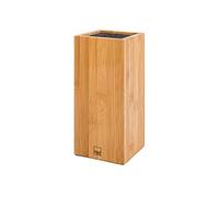 H&H Ceppo Porta Coltelli in Bambù con Listelle in Polipropilene, Forma Rettangolare, 11x22hcm