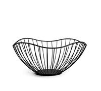 H&H Cestino in Filo Metallico Colore Nero 29,5x12,5Hcm