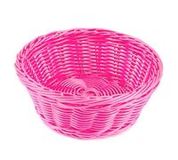 H&H Cestino in Plastica, Tondo, Fucsia, cm21