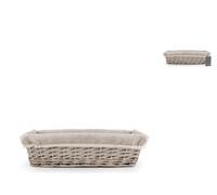 H&h Cestino Porta Grissini Rettangolare, Vimini, 35x17cm