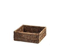 H&H Cesto in Rattan Quadrato 19x6,5hcm