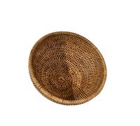 H&H Cestino Tondo In Rattan Cm 24X8H