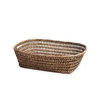 H&h cesto rettangolare in rattan cm 42x34x12h