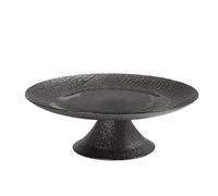 H&H Charme Alzata in Vetro Black Glitter, 21,5cm