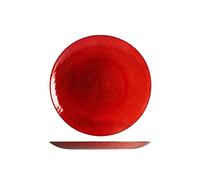 H&H Charme Red Set 6 Piatti Frutta, in Vetro, 21.5cm