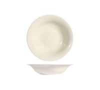 H&H Charme Set 6 Piatti Fondi, Porcellana, Ivory, 23cm