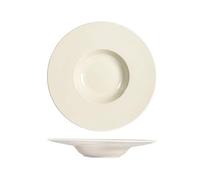 H&h set 6 piatti pasta charme in porcellana avorio 27cm