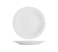 Set di 6 piatti piani in porcellana bianca, diametro 27 Cm Charme H&H