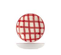 H&h set 6 piatti fondi natalizi check cm 20