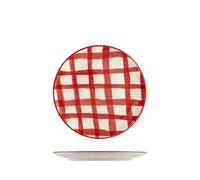 H&h set 6 piatti frutta natalizi check cm 20